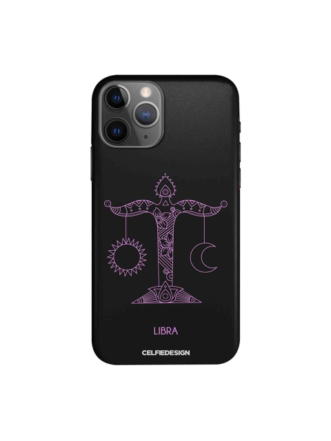 CelfieDesign Black & Pink Libra Zodiac Quirky Sustainable Apple iPhone 11 Pro Max Back Cover