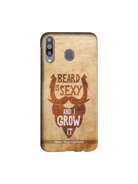 CelfieDesign Beige & White Beard Is Sexy Samsung Galaxy M30 Back Case