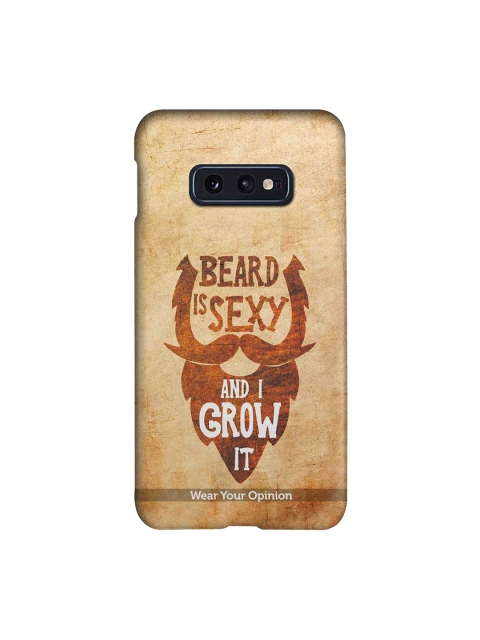 CelfieDesign Brown & White Printed Samsung Galaxy S10E Back Cover, Beige