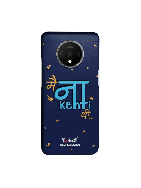 CelfieDesign Navy-Blue Main Kehti Thi Yedaz Printed OnePlus 7TBack Cover