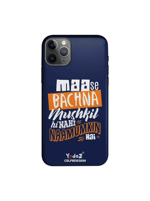 CelfieDesign Navy Blue & White Maa Se Bachna Mushkil Yedaz Quirky Sustainable Apple iPhone 11 Pro Mobile Back Cover
CelfieDesign Navy Blue & White Maa Se Bachna Mushkil Yedaz Quirky Sustainable Apple iPhone 11 Pro Mobile Back Cover