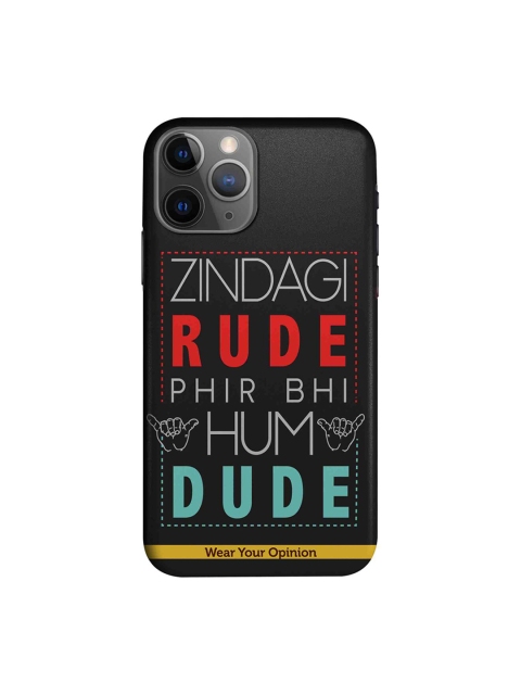 CelfieDesign Black & Blue Zindagi Rude Wear Your Opinion Quirky Sustainable Apple iPhone 11 Pro Max Mobile Back Cover
CelfieDesign Black & Blue Zindagi Rude Wear Your Opinion Quirky Sustainable Apple iPhone 11 Pro Max Mobile Back Cover
