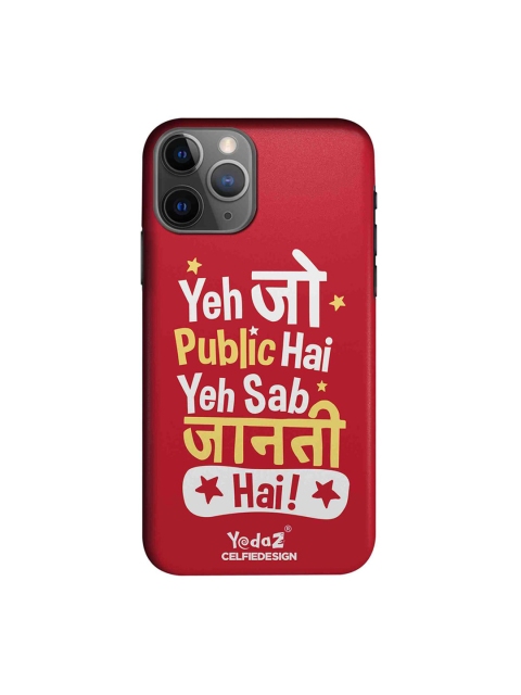 CelfieDesign Red & White Yeh Jo Public Hai Printed iPhone 11 Pro Max Sustainable Back Cover