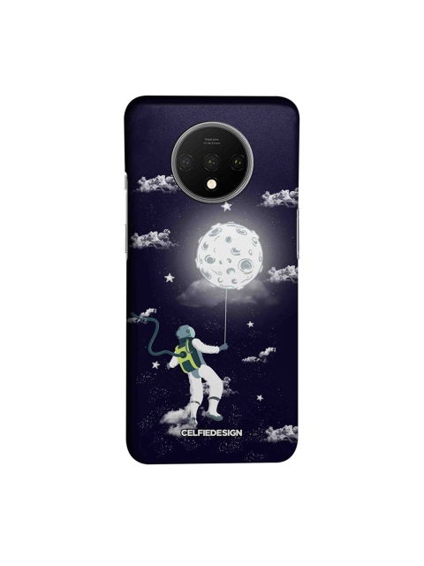 CelfieDesign Navy Blue & White Spaceman Printed OnePlus 7T Back Case