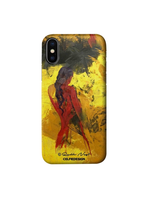 CelfieDesign Yellow & Red Abstract Printed Sustainable iPhone X Back Case