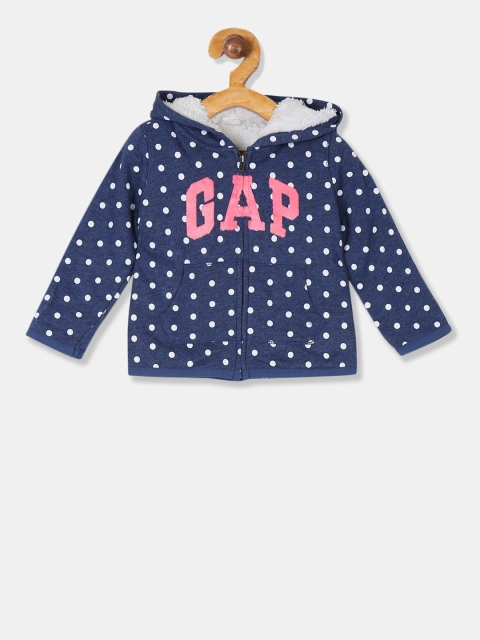 GAP Toddler Girls Blue Zip Up Hooded Sweatshirt