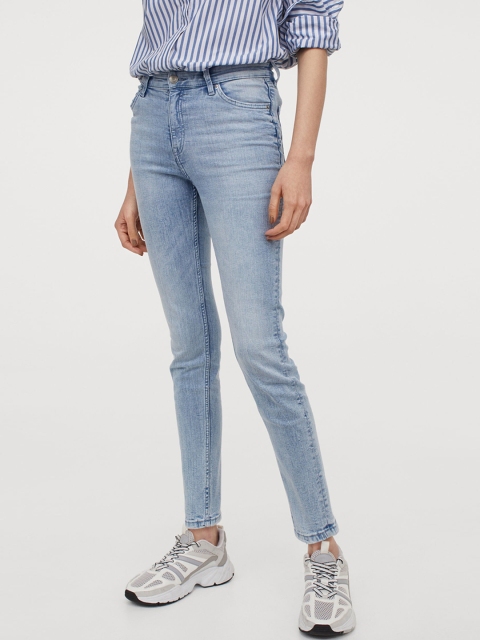 H&M Women Blue Stretch Trousers