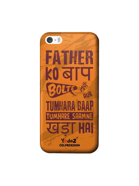 CelfieDesign Orange & Brown Father Ko Baap Bolte Hai iPhone SE Sustainable Case