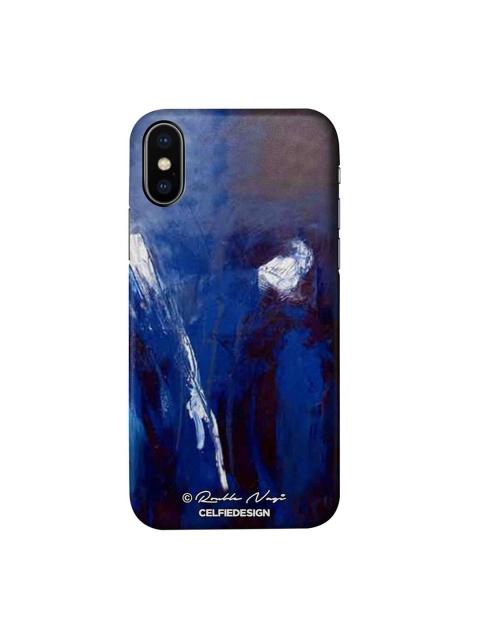CelfieDesign Blue & Black Rainfall iPhone X Sustainable Case
