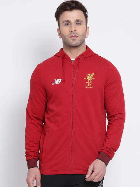 New Balance Men Red Solid Sporty Jacket