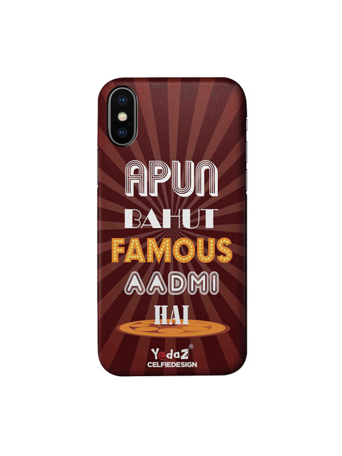 CelfieDesign Burgundy & White Apun Bahot Famous Admi Hai Yedaz Quirky Sustainable Apple iPhone X Mobile Back Cover
CelfieDesign Burgundy & White Apun Bahot Famous Admi Hai Yedaz Quirky Sustainable Apple iPhone X Mobile Back Cover