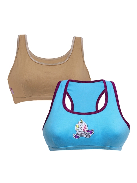 DChica Girls Pack of 2 Blue & Beige Non-Wired Non-Padded Beginner Bras DCBRNV6371/xxs
DChica Girls Pack of 2 Blue & Beige Non-Wired Non-Padded Beginner Bras DCBRNV6371/xxs