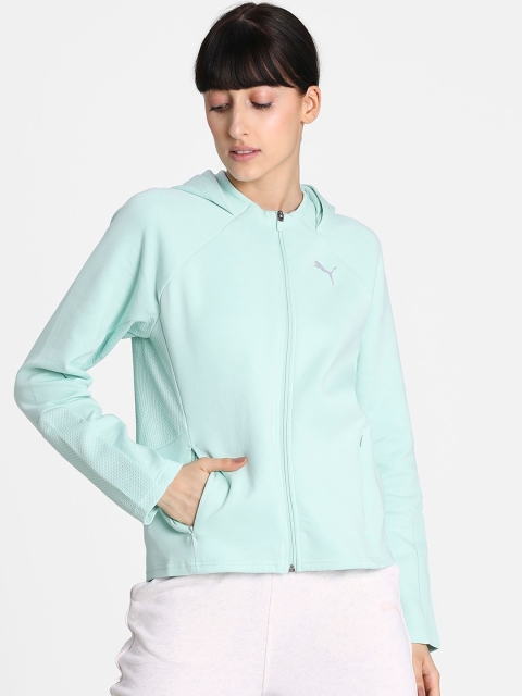 Puma Women Green Solid Sporty Jacket