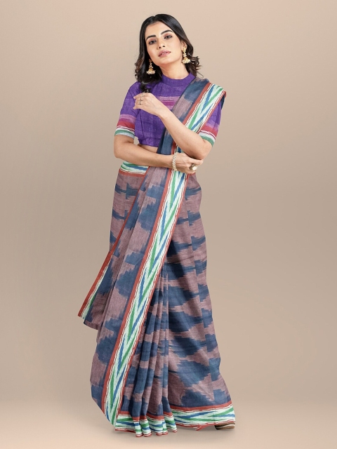 BharatSthali Multicoloured Woven Design Pure Linen Ikat Handloom Sustainable Saree, Multi
BharatSthali Multicoloured Woven Design Pure Linen Ikat Handloom Sustainable Saree, Multi