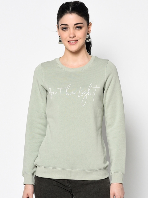 Trufit Women Green Printed Sweatshirt