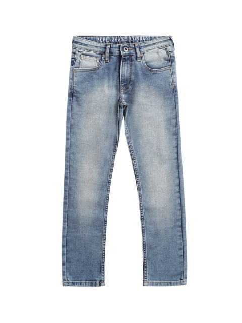Pepe Jeans Boys Blue Regular Fit Mid-Rise Clean Look Jeans