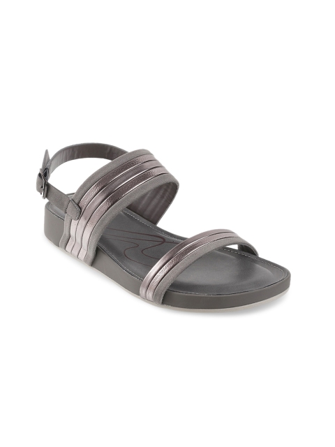 DAVINCHI Women Grey Solid Comfort Heels