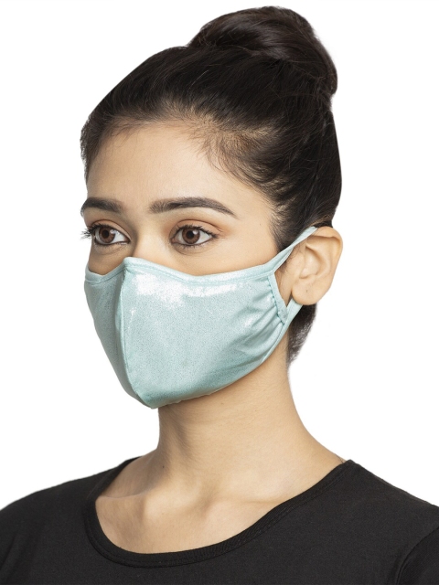 TREEMODA Women Blue Solid 3-Ply Reusable Cloth Masks