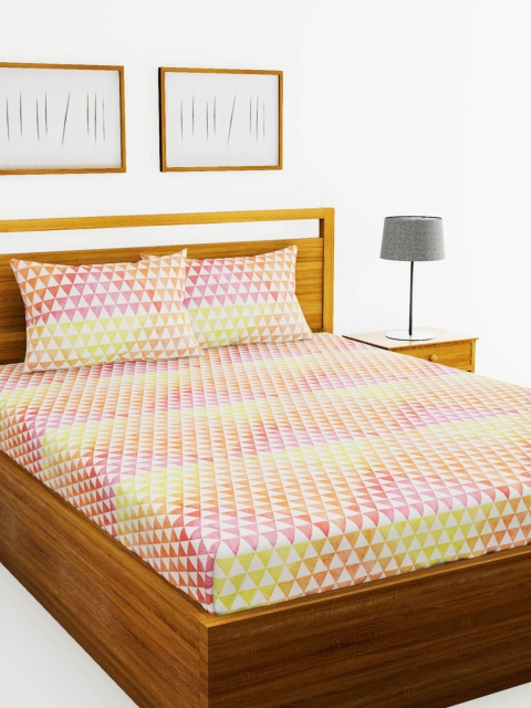 Bianca White & Orange Geometric Printed Double XL King Bedsheet With 2 Pillow Covers
Bianca White & Orange Geometric Printed Double XL King Bedsheet With 2 Pillow Covers
