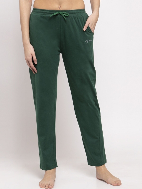 NEUDIS Women Green Solid Lounge Pants
