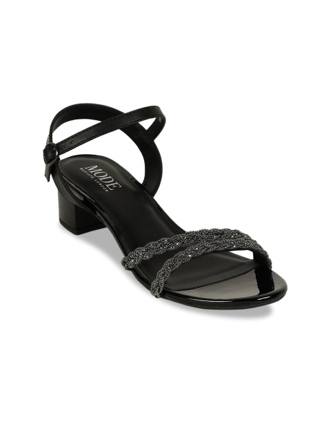 Mode by Red Tape Women Black Solid Sandals