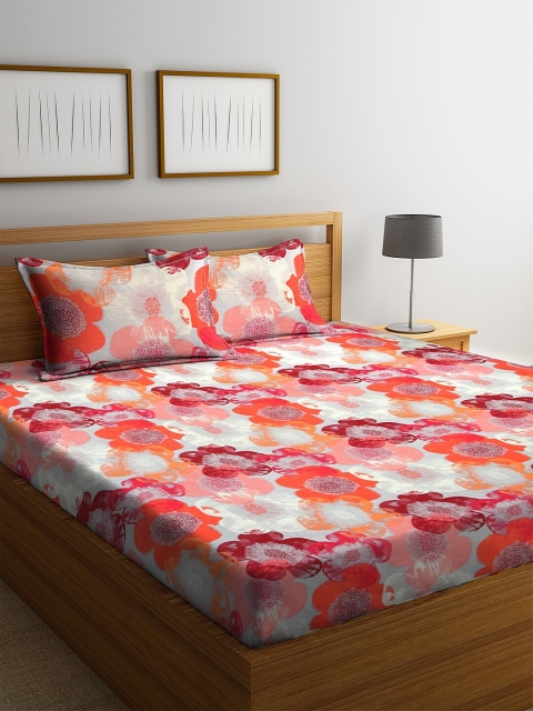 BOMBAY DYEING Red & Grey Floral Printed 180 TC Cotton Double King Bedsheet With 2 Pillow Covers
BOMBAY DYEING Red & Grey Floral Printed 180 TC Cotton Double King Bedsheet With 2 Pillow Covers