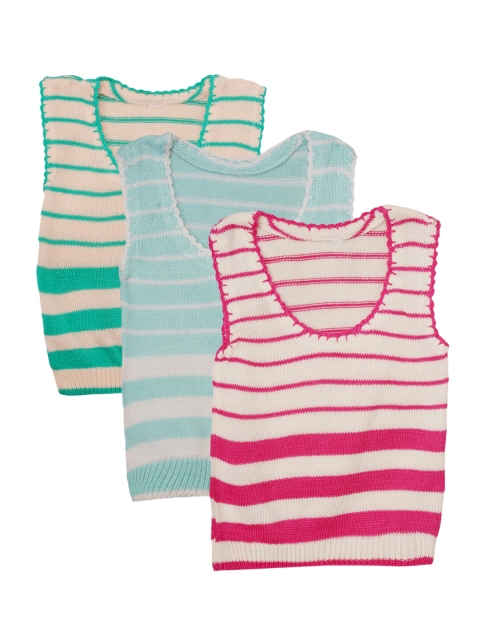 Chipbeys Boys Assorted Pack Of 3 Striped Woolen Pullover Sweater