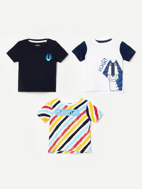 Juniors by Lifestyle Boys Pack Of 2 Printed Round Neck T-shirt, Multi