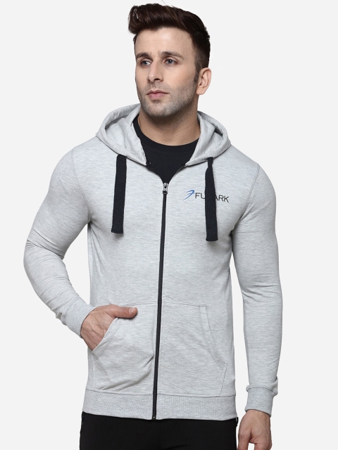 FUAARK Men Grey Solid Lightweight Open Front Jacket