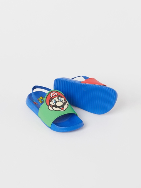 H&M Boys Blue Printed Pool Shoes