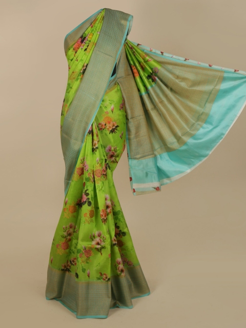 Pothys Green Printed Saree