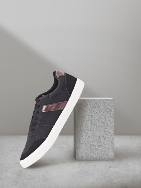 shoexpress Men Black PU Walking Shoes