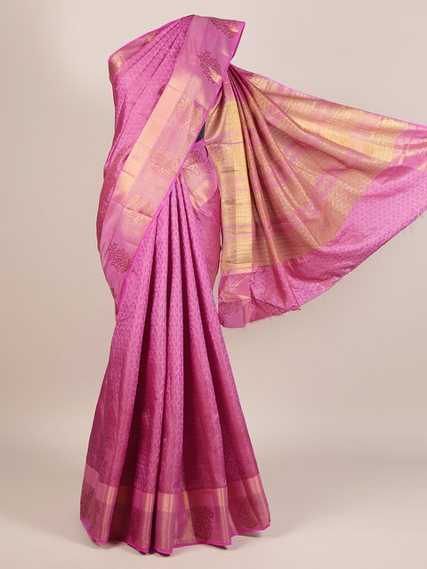 Pothys Pink & Gold-Toned Jute Silk Woven Design Saree
Pothys Pink & Gold-Toned Jute Silk Woven Design Saree