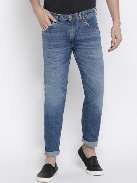 Wrangler Men Blue Regular Fit Mid-Rise Clean Look Jeans