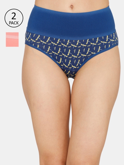 Zivame Women Pack Of 2 Assorted Hipster Briefs ZI2385FASHLPINK