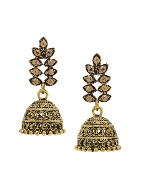 SATCHEL Gold-Toned Contemporary Jhumkas