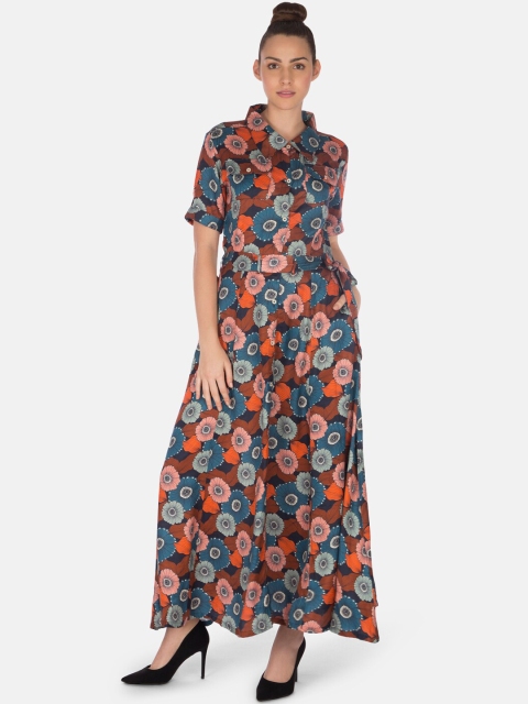 Smugglerz Women Multicoloured Printed Maxi Dress, Multi