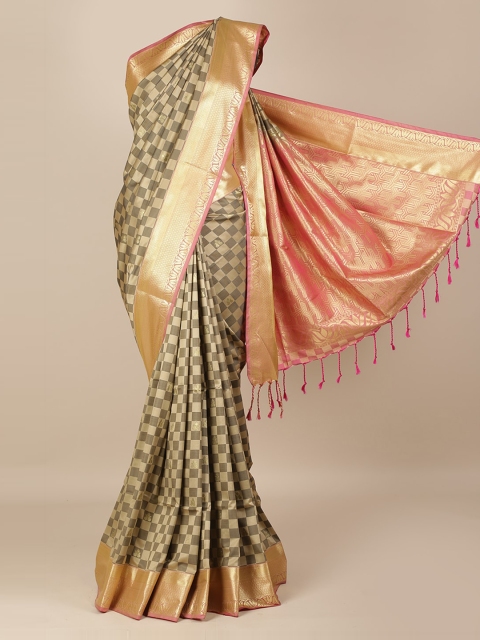 Pothys Grey Woven Design Saree