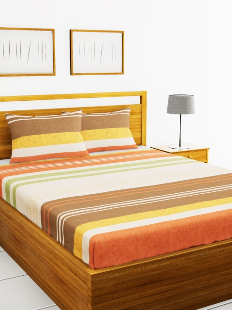 BIANCA Multicoloured Striped 152 TC Polyester 1 Extra Large Bedsheet with 2 Pillow Covers, Multi
BIANCA Multicoloured Striped 152 TC Polyester 1 Extra Large Bedsheet with 2 Pillow Covers, Multi