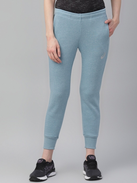 ASICS Women Blue Solid Joggers