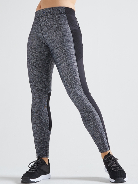 Domyos by Decathlon Women Grey & Black Ankle-Length Fitness Leggings with Phone Pocket
Domyos by Decathlon Women Grey & Black Ankle-Length Fitness Leggings with Phone Pocket
