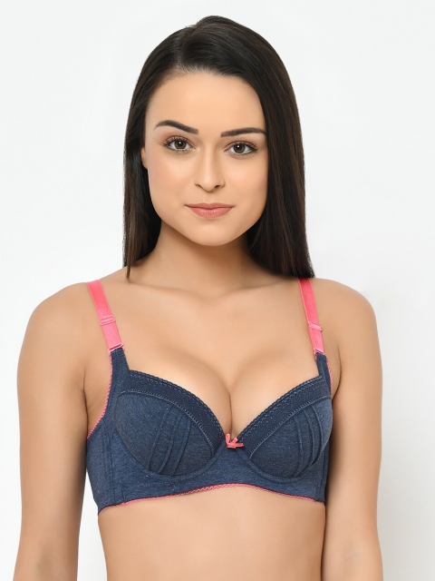 Cosmo Lady Navy Blue & Pink Self Design Underwired Heavily Padded Push-Up Bra 065910Blue
Cosmo Lady Navy Blue & Pink Self Design Underwired Heavily Padded Push-Up Bra 065910Blue