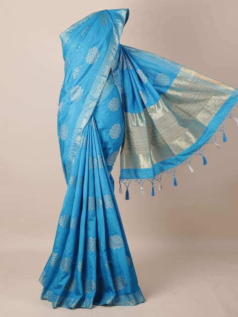 Pothys Blue Woven Design Saree