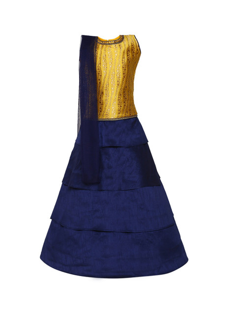 Aarika Girls Yellow & Navy Blue Woven Design Ready to Wear Lehenga & Blouse with Dupatta
Aarika Girls Yellow & Navy Blue Woven Design Ready to Wear Lehenga & Blouse with Dupatta