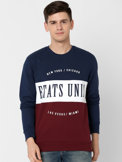MARCA Disati Men Navy Blue Printed Sweatshirt
