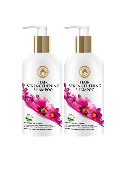 Mom & World Set Of 2 Hair Strengthening Shampoo 600 ml, White