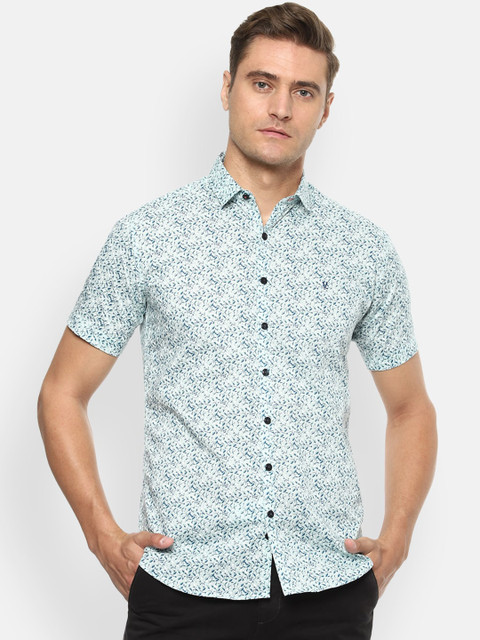 V Dot Men Blue & Off-White Slim Fit Printed Casual Shirt
V Dot Men Blue & Off-White Slim Fit Printed Casual Shirt