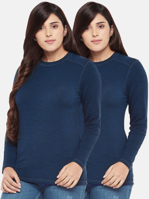 Kosha Women Pack of 2 Plus Size Solid Merino Wool & Bamboo Full Sleeves Thermal Top, Blue
Kosha Women Pack of 2 Plus Size Solid Merino Wool & Bamboo Full Sleeves Thermal Top, Blue