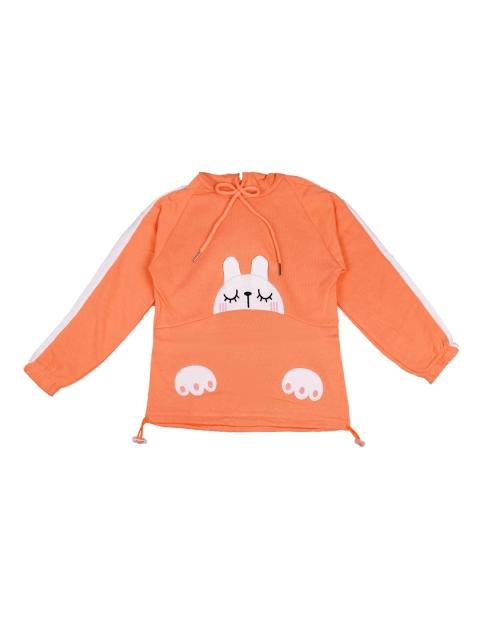 DOROKIDS Girls Orange Printed Sweatshirt