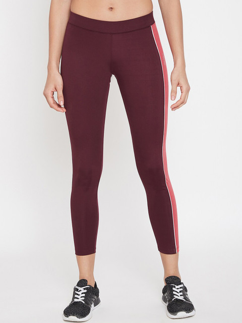 Athleto Women Maroon & Pink Solid Quick Dry Tights
Athleto Women Maroon & Pink Solid Quick Dry Tights